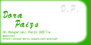 dora paizs business card